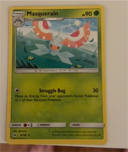 2017 Pokémon Sun & Moon #8 Masquerain — front