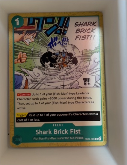 One Piece TCG EB04-020 Shark Brick Fist — front