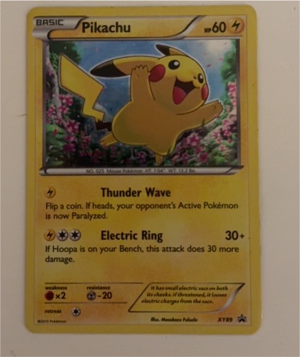 2015 Pokemon XY #XY89 Pikachu — front