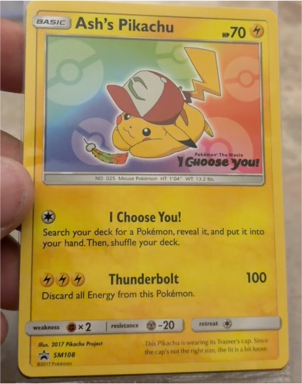 2017 Pokémon SM108 Ash's Pikachu — front