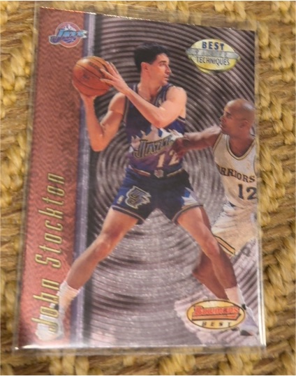 1997-98 Bowman's Best #T10 John Stockton — front