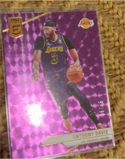 2023-24 Panini Donruss Elite Anthony Davis Purple /49 Los Angeles Lakers — front