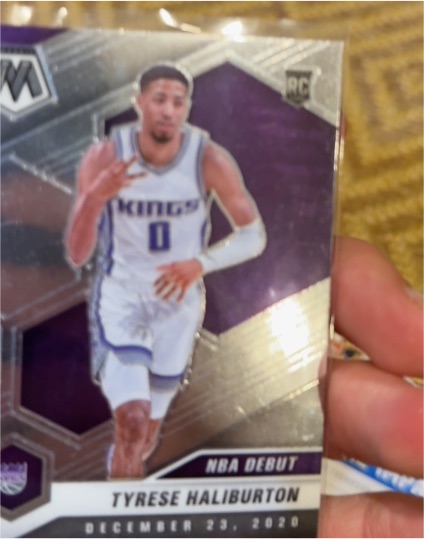 2020-21 Panini Mosaic #264 Tyrese Haliburton NBA Debut Rookie Card — front