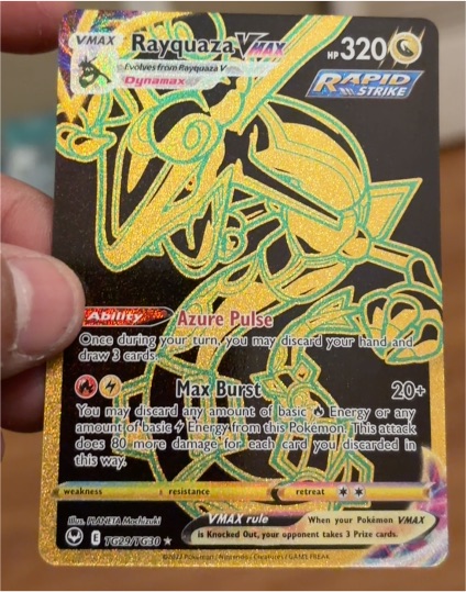 2022 Pokémon TG29 Rayquaza VMAX Silver Tempest — front