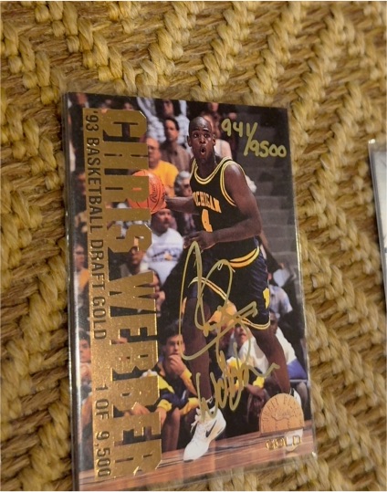 1993 Classic Draft Picks Gold #1 Chris Webber — front