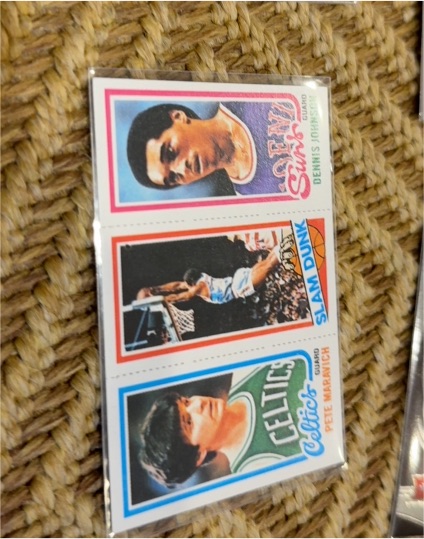 1980-81 Topps #194-264-38 Pete Maravich / Dennis Johnson / World B. Free — front