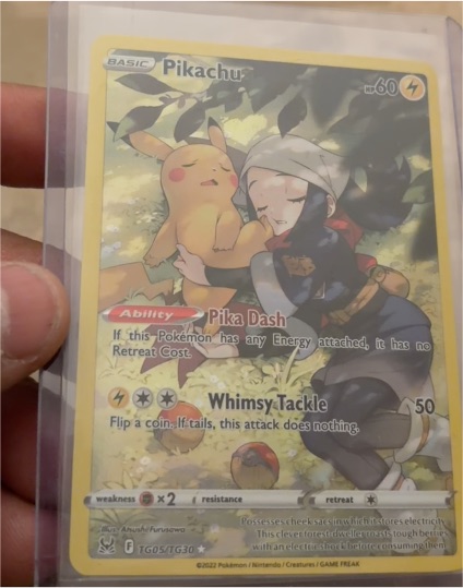 2022 Pokémon Lost Origin #TG05 Pikachu & Akari — front