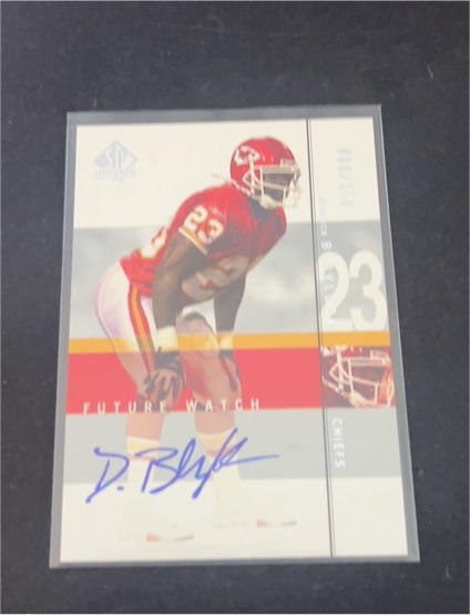 2001 SP Authentic #FW-23 Derrick Blaylock — front