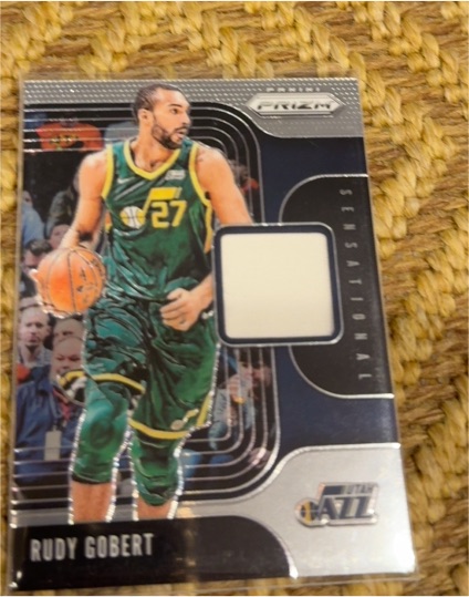 2019-20 Panini Prizm #SS-RGB Rudy Gobert Sensational Swatches — front