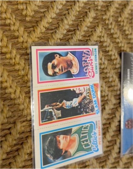 1980-81 Topps #194-264-38 Dennis Johnson / Lloyd Free / Pete Maravich — front