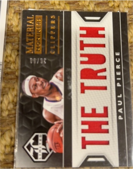2015-16 Panini Limited Material Monikers #19 Paul Pierce — front