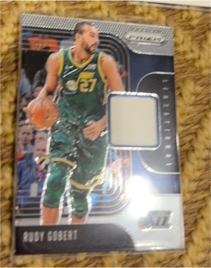 2019 Panini Prizm Orange Ice Sensational Swatches #SS-RGB Rudy Gobert — front