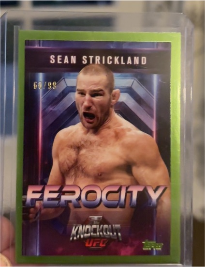 2025 Topps UFC Knockout Ferocity Sean Strickland #FE-8 — front