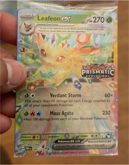 2016 Pokémon Prismatic Evolutions #006 Leafeon ex — front