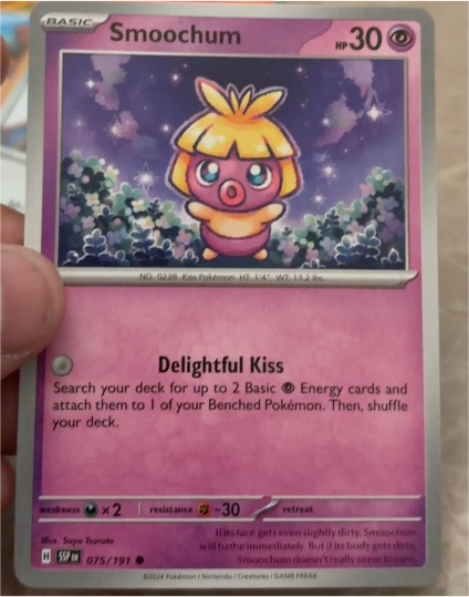 2024 Pokémon SV08: Surging Sparks #075 Smoochum — front