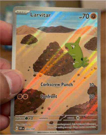2023 Pokémon SV03: Obsidian Flames #203 Larvitar — front