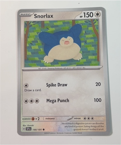 2024 Pokémon Surging Sparks #144 Snorlax — front