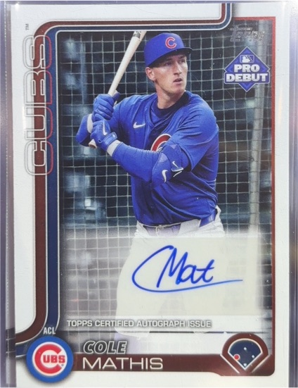 2025 Topps Pro Debut #PD-43 Cole Mathis — front