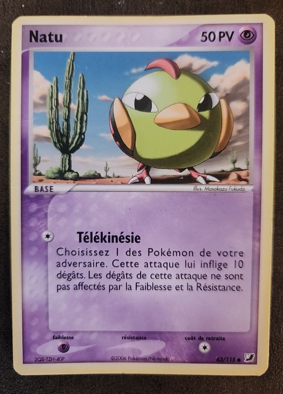 2006 Pokémon EX Unseen Forces #63 Natu — front