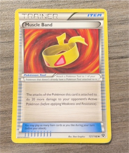 2014 Pokémon XY #121 Muscle Band — front