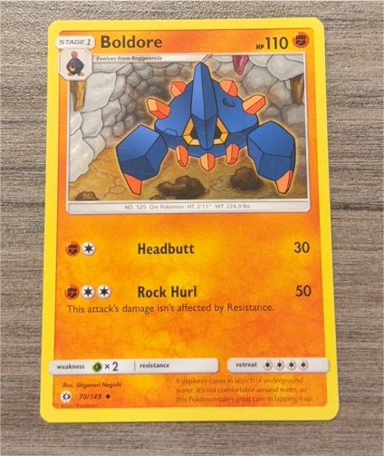 2017 Pokémon Sun & Moon #70 Boldore — front