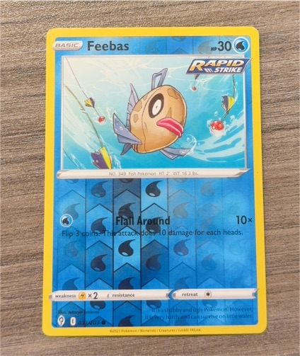 2021 Pokémon Evolving Skies #037 Feebas — front