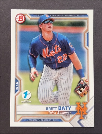 2021 Bowman 1st Edition #BFE-67 Brett Baty — front