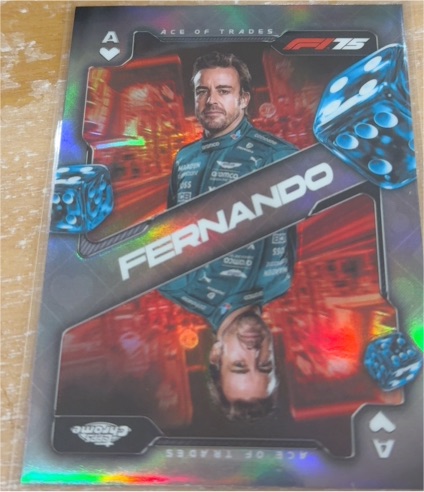 2025 Topps Chrome Formula 1 #SCA-6 Fernando Alonso Ace of Trades — front