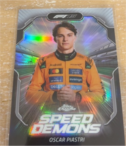 2025 Topps Chrome Formula 1 #SD-4 Oscar Piastri Speed Demons — front