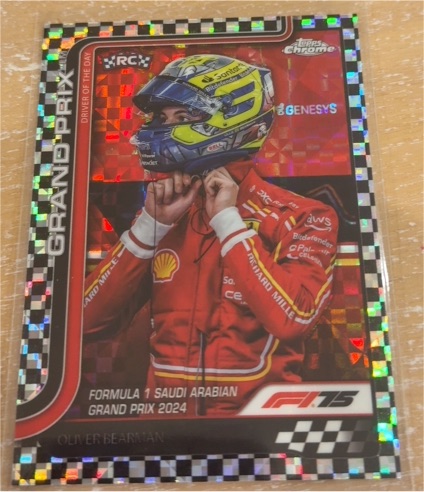 2024 Topps Chrome Formula 1 #123 Oliver Bearman Grand Prix Winner — front