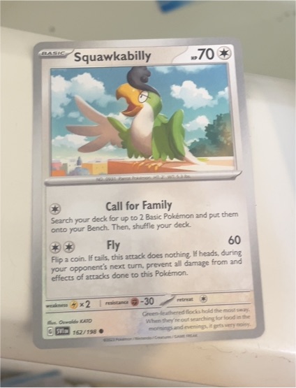 2023 Pokémon Scarlet & Violet #162 Squawkabilly — front