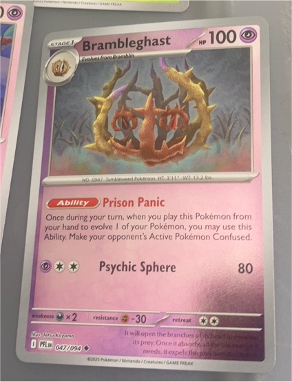 2025 Pokémon ME02 Phantasmal Flames #047 Brambleghast — front