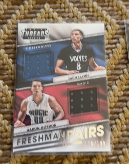 2014-15 Panini Threads Freshman Pairs #19 Zach LaVine Aaron Gordon — front