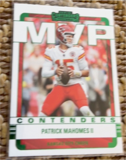 2022 Panini Contenders MVP Contenders #MVP-PMA Patrick Mahomes II — front