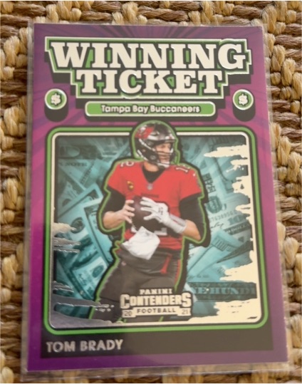 2021 Panini Contenders Winning Ticket #WT-TBR Tom Brady — front