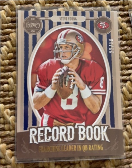 2019 Panini Legacy #RB-SY Steve Young Record Book — front