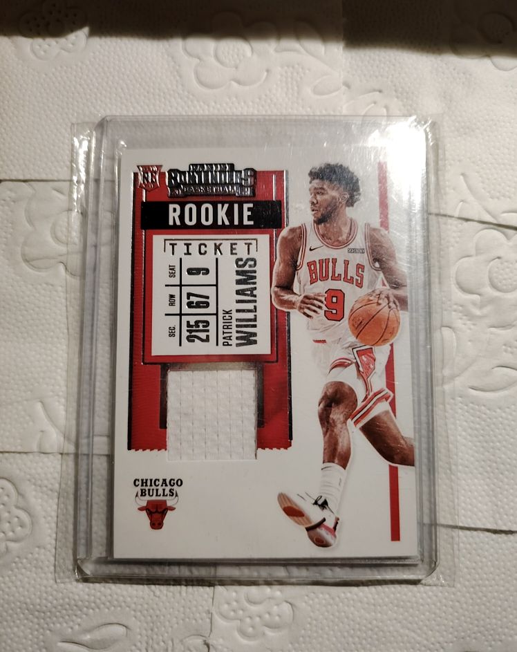 2020-21 Panini Contenders Rookie Patch Ticket #RS-PWL Patrick Williams Bulls — front