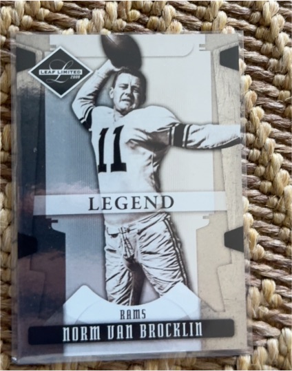 2008 Leaf Limited #165 Norm Van Brocklin — front