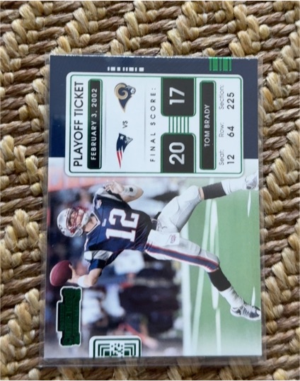 2021 Panini Contenders Playoff Ticket #PLT-TBR Tom Brady — front