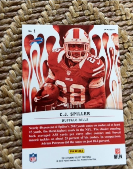 2013 Panini Select Football #1 C.J. Spiller — front