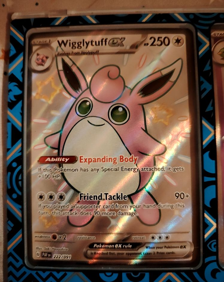 2024 Pokémon TCG Paldean Fates #222 Wigglytuff EX — front