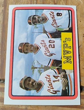 1983 Donruss #648 MVP's Frank Robinson / Vida Blue / Joe Morgan — front