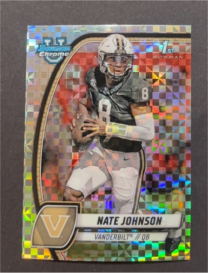 2024 Bowman University Chrome #135 Nate Johnson — front