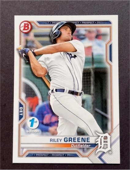 2021 Bowman 1st Edition #BFE-4 Riley Greene — front