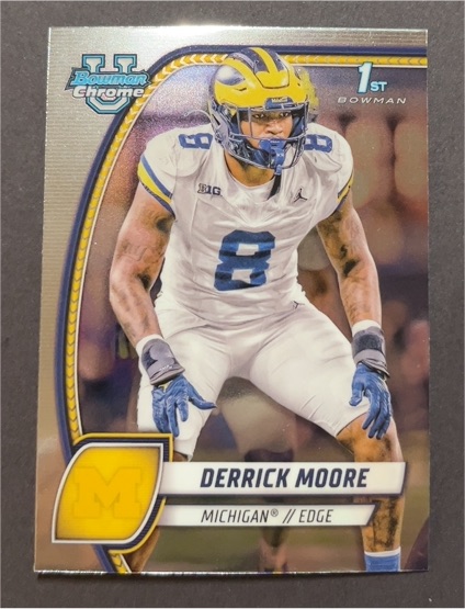 2024 Bowman University Chrome #59 Derrick Moore — front