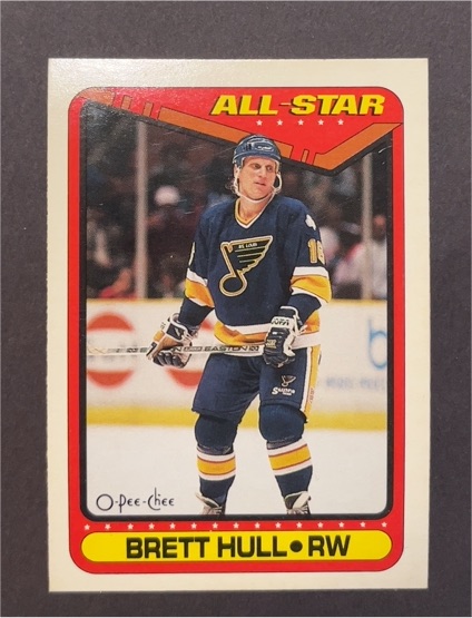 1990-91 O-Pee-Chee #195 Brett Hull — front