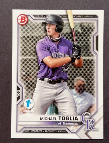 2021 Bowman Prospect #BP-137 Michael Toglia — front