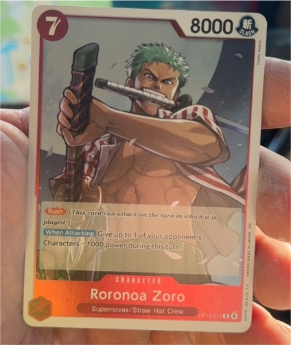 One Piece TCG OP14-015 Roronoa Zoro — front