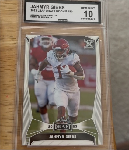 2023 Leaf Draft #50 Jahmyr Gibbs — front