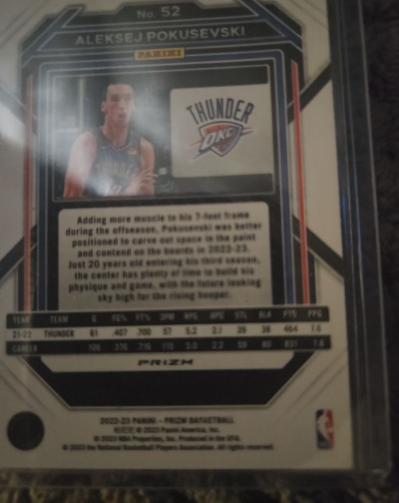 2022-23 Panini Prizm #52 Aleksej Pokusevski — front